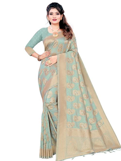 jacquard work banarasi saree with blouse - 17844169 - Very Small Image - 1