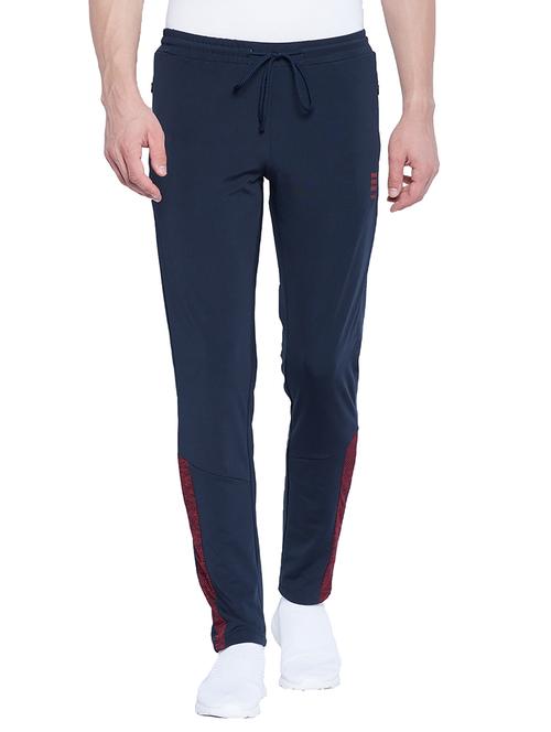 navy blue side taped full length track pant - 17844267 - Very Small Image - 1