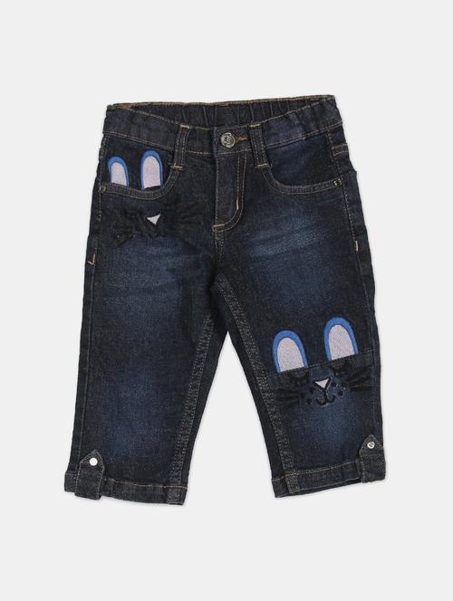 blue washed denim shorts - 17845209 - Very Small Image - 1