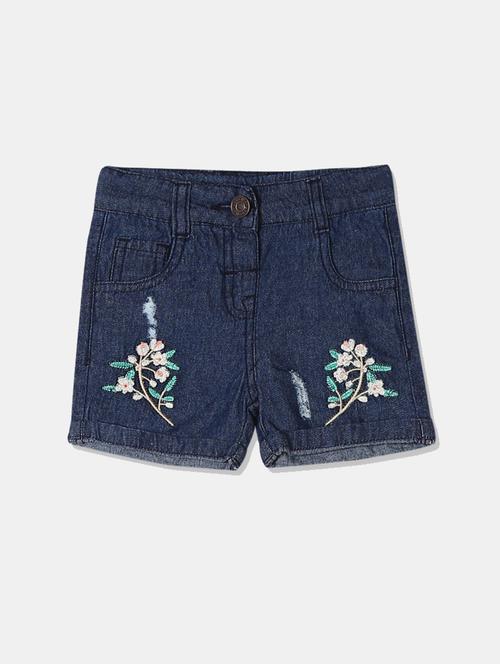 blue solid shorts - 17845327 - Very Small Image - 1