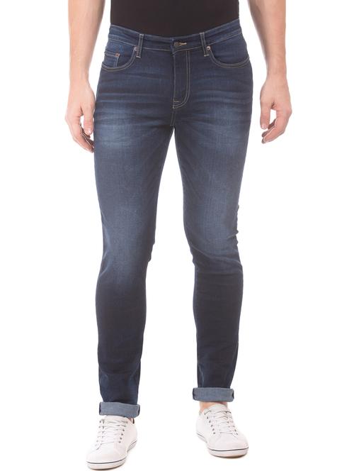 dark blue light washed denim jeans - 17847778 - Very Small Image - 1