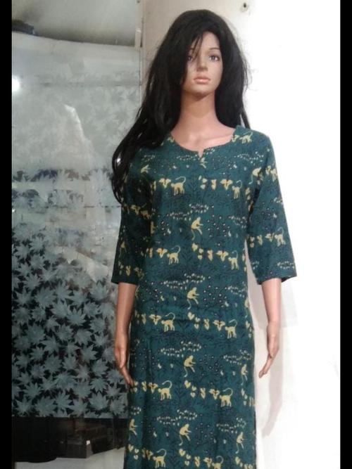 cotton kurti set flower printed - 17847965 - Very Small Image - 1