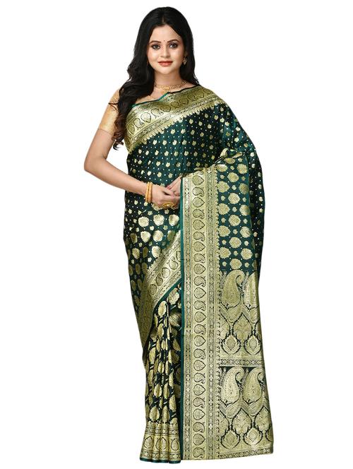 jacquard work banarasi saree with blouse - 17848421 - Very Small Image - 1