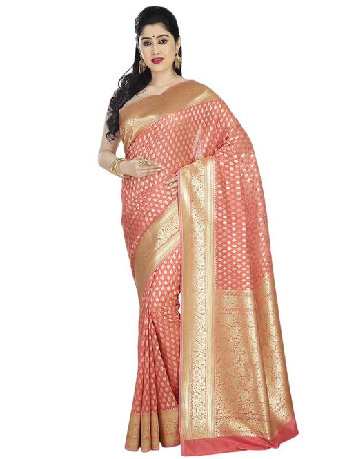 zari work banarasi saree with blouse - 17848438 - Very Small Image - 1