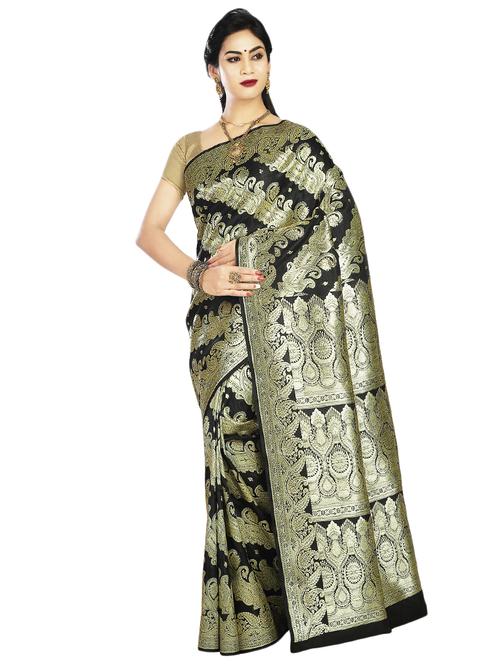 zari work banarasi saree with blouse - 17848447 - Very Small Image - 1