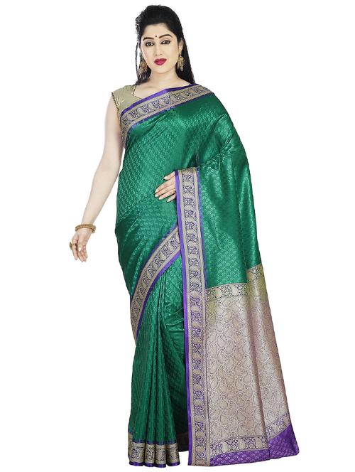 zari work banarasi saree with blouse - 17848463 - Very Small Image - 1