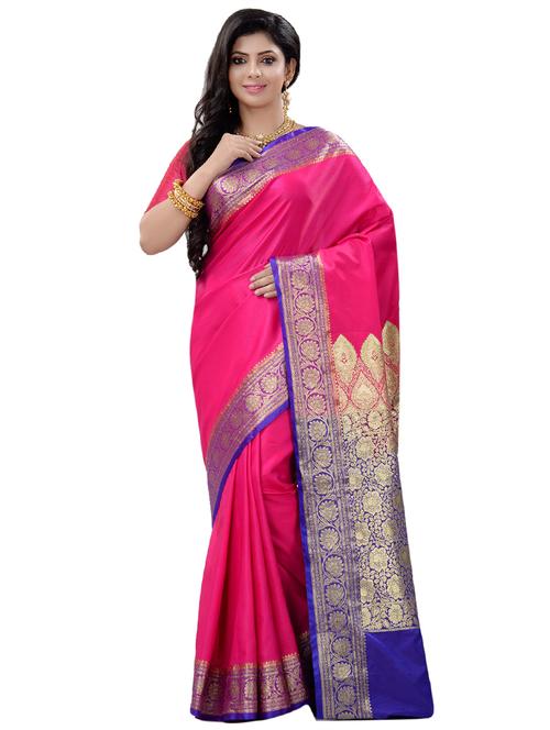 zari work banarasi saree with blouse - 17848471 - Very Small Image - 1