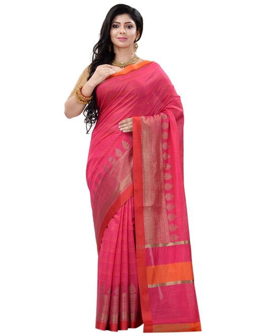 solid banarasi saree with blouse - 17848523 - Very Small Image - 1