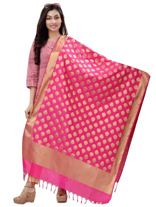 ethnic motifs banarasi dupatta - 17848564 - Very Small Image - 1