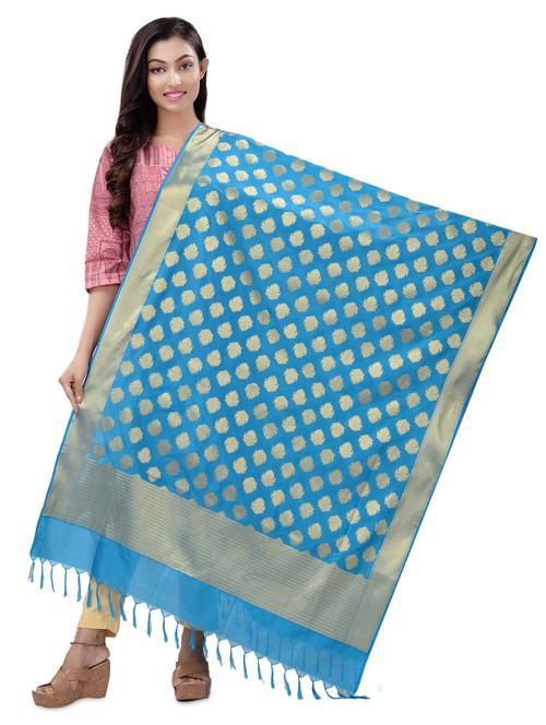 ethnic motifs banarasi dupatta - 17848567 - Very Small Image - 1