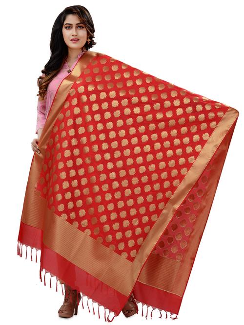 ethnic motifs banarasi dupatta - 17848568 - Very Small Image - 1