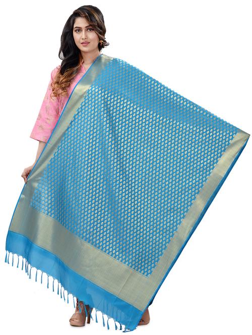 ethnic motifs banarasi dupatta - 17848572 - Very Small Image - 1