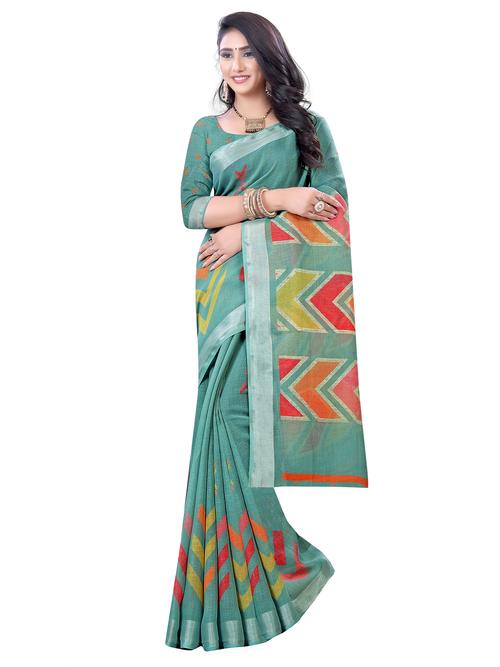 cotton linen saree - 17848631 - Very Small Image - 1