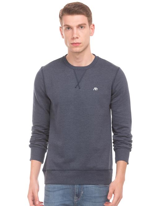 navy blue solid sweatshirt - 17850244 - Very Small Image - 1