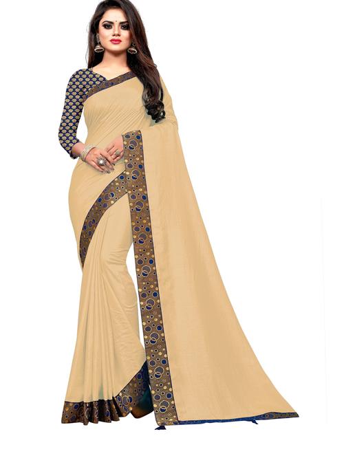 fab-vichitra silk,work-fancy lace,length-saree-5.5m,blouse-0.8m - 17850590 - Very Small Image - 1