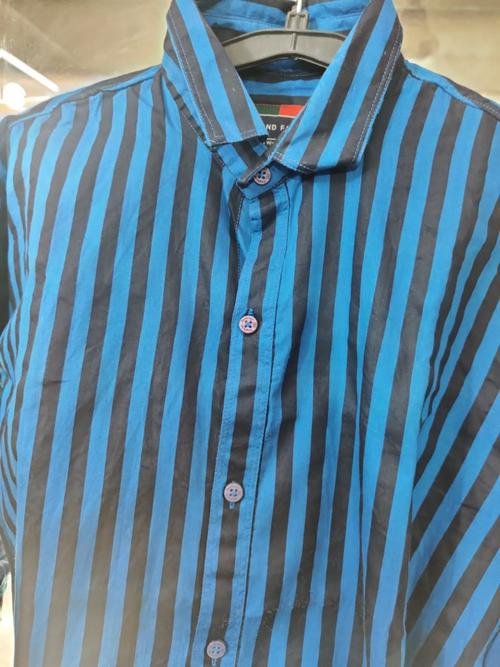 darkblue cotton shirt - 17850987 - Very Small Image - 1