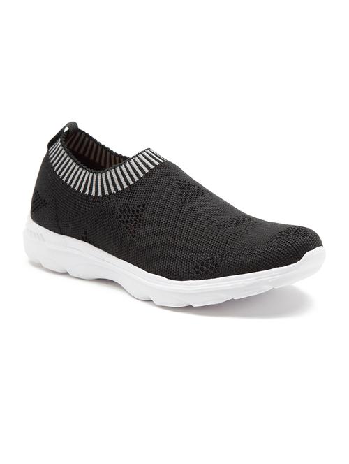 black mesh slip on sports shoes - 17851769 - Very Small Image - 1