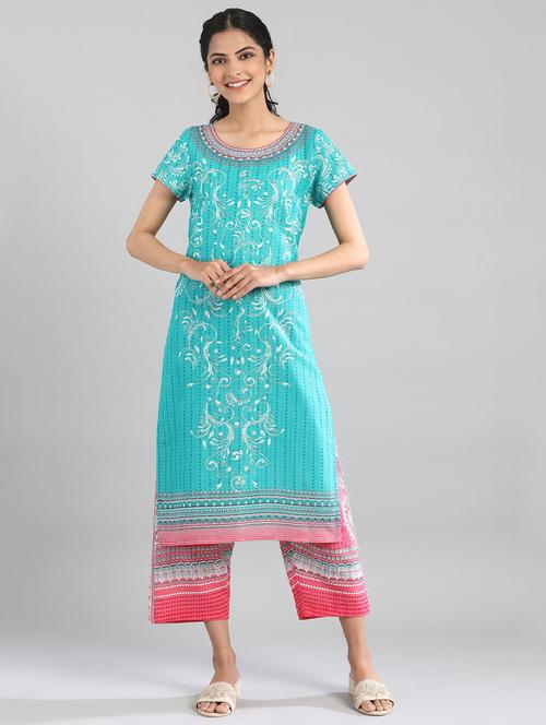 women's straight kurta - 17852346 - Very Small Image - 1