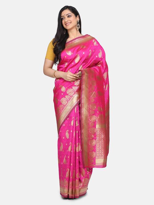 rani pink poly silk designer party - 17853074 - Very Small Image - 1