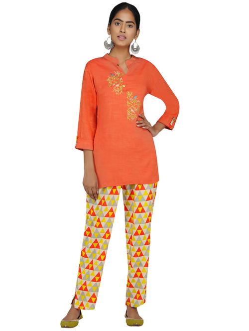 embroidered kurta pant set - 17853190 - Very Small Image - 1