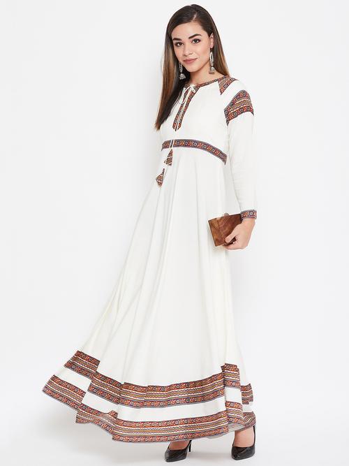 off white floral print maxi dress - 17853598 - Very Small Image - 1