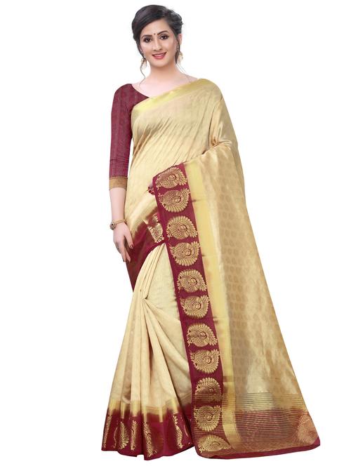jacquard work kanjivaram saree with blouse - 17854219 - Very Small Image - 1