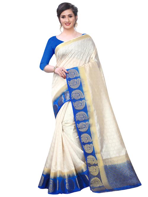 jacquard work kanjivaram saree with blouse - 17854223 - Very Small Image - 1