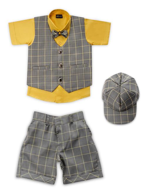 yellow checkered dungree set - 17854481 - Very Small Image - 1