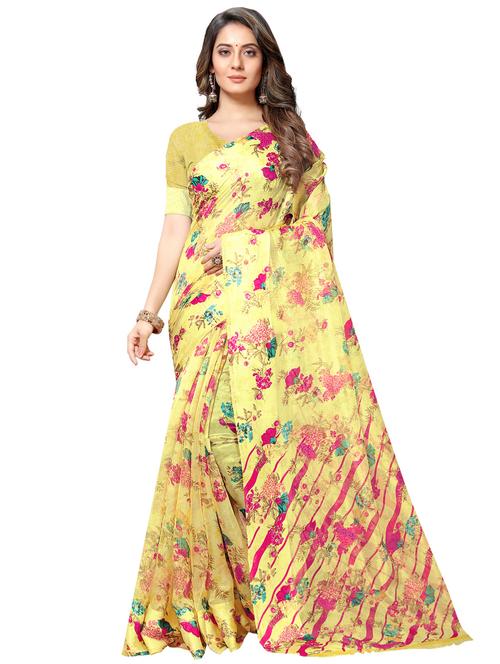 floral printed saree - 17854648 - Very Small Image - 1