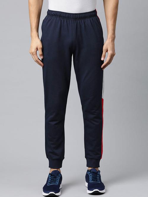 navy blue side taped full length track pant - 17855653 - Very Small Image - 1