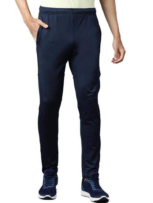 navy blue solid full length track pant - 17855661 - Very Small Image - 1