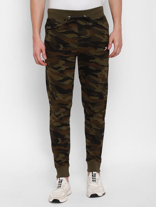 olive green camouflage full length track pant - 17856581 - Very Small Image - 1