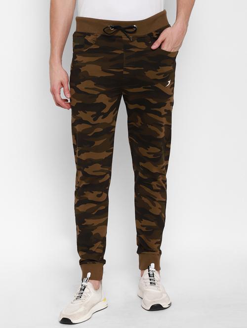 olive green camouflage full length track pant - 17856582 - Very Small Image - 1