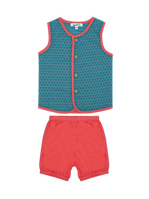 teal printed shorts set - 17857668 - Very Small Image - 1