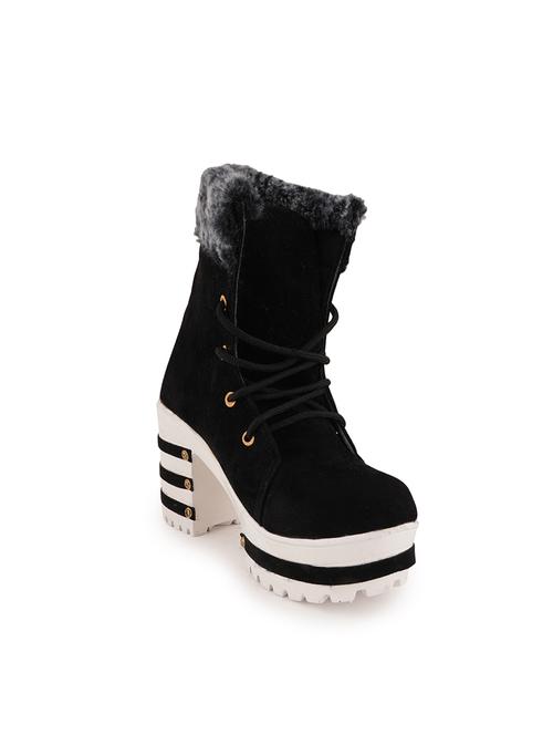 black lace up ankle boot - 17858261 - Very Small Image - 1