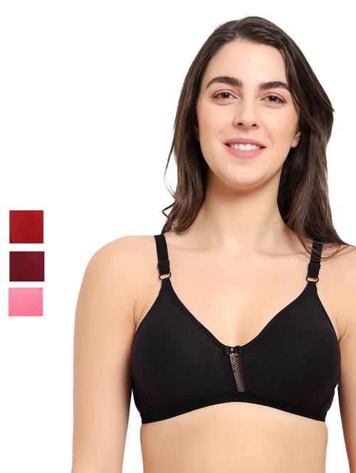 pack of 3 solid regular bra - 17859326 - Very Small Image - 1