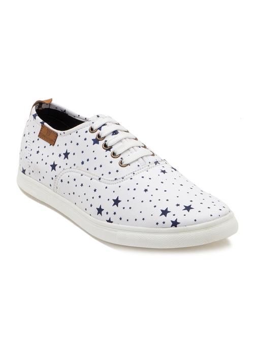 white canvas lace up sneakers - 17859596 - Very Small Image - 1