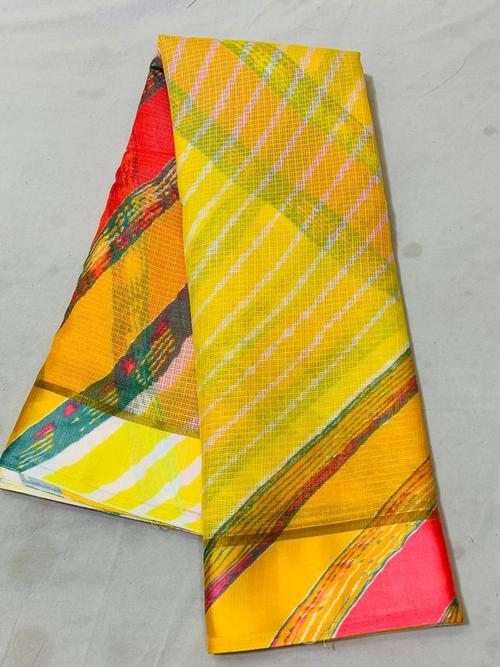 yellow kotacotton saree - 17859972 - Very Small Image - 1