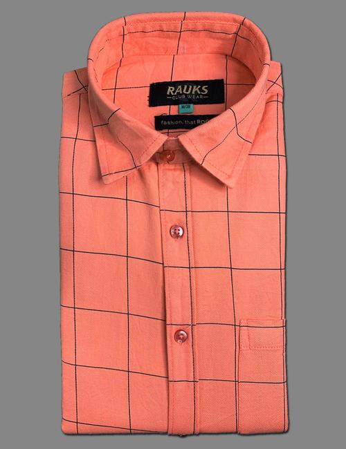 orange cotton casual shirt - 17860262 - Very Small Image - 1