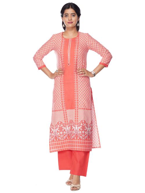 printed kurta palazzo set - 17860562 - Very Small Image - 1