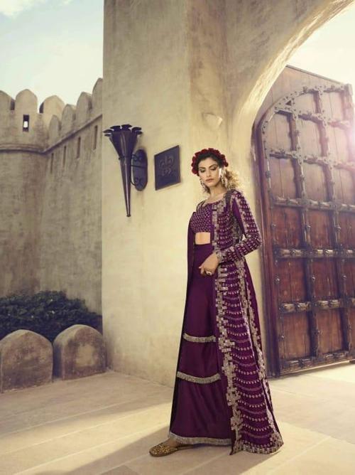 heavy embroidered long jacket in silk - 17860760 - Very Small Image - 1