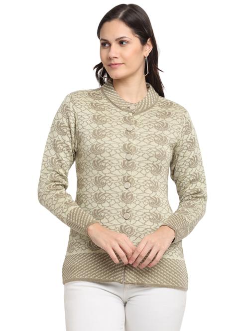 round neck printed cardigan - 17860777 - Very Small Image - 1