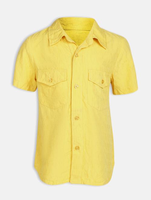 yellow solid shirt - 17860857 - Very Small Image - 1