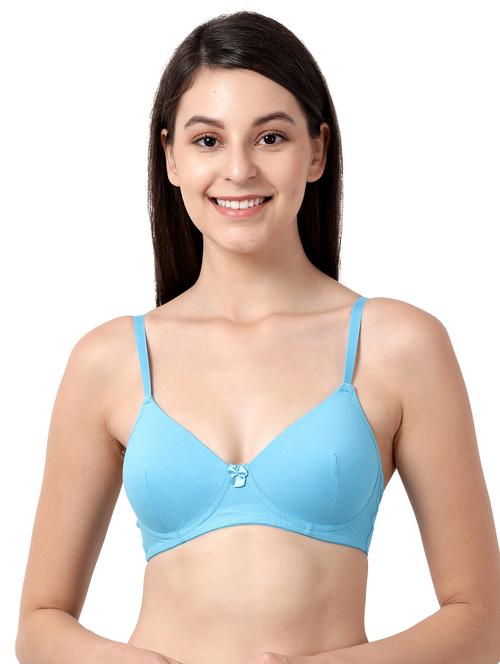 blue solid t-shirt bra - 17860900 - Very Small Image - 1