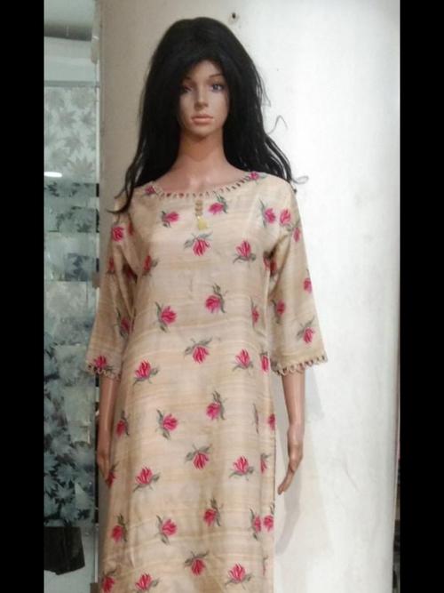 cotton only kurti flower printed - 17860957 - Very Small Image - 1