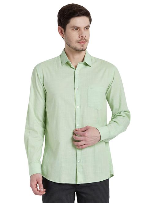green solid casual shirt - 17861758 - Very Small Image - 1