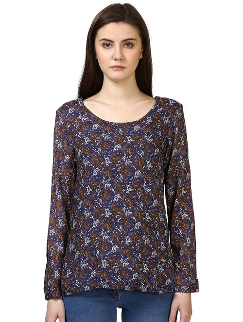 round neck paisley top - 17861840 - Very Small Image - 1