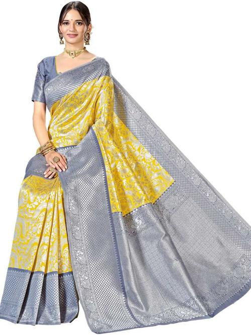 design detail: blue banarasi woven design - 17861988 - Very Small Image - 1