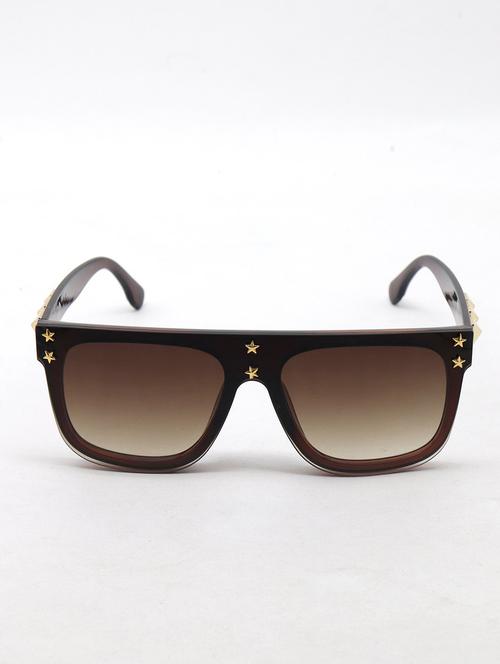 odette square-shaped regular brown sunglass - 17862544 - Very Small Image - 1