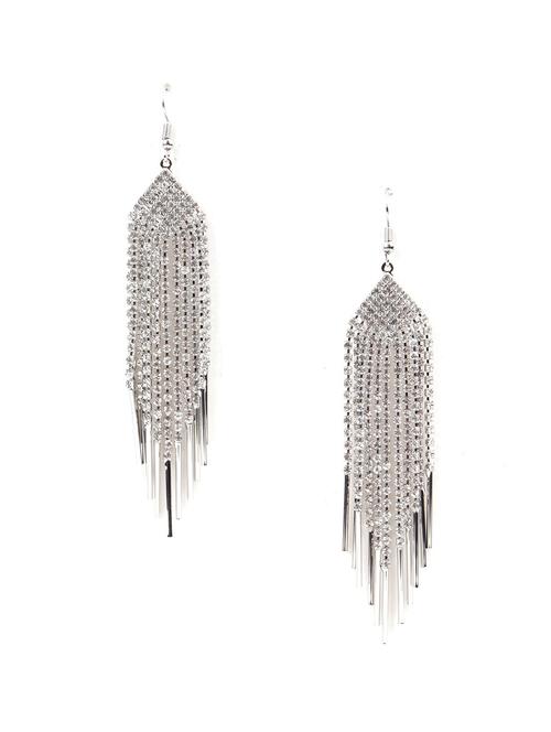 silver metal earring - 17862605 - Very Small Image - 1